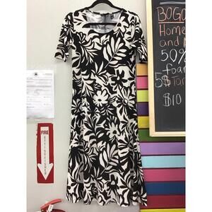 Attitudes Renee petite jersey midi dresses set of 2 black floral petite XSmall